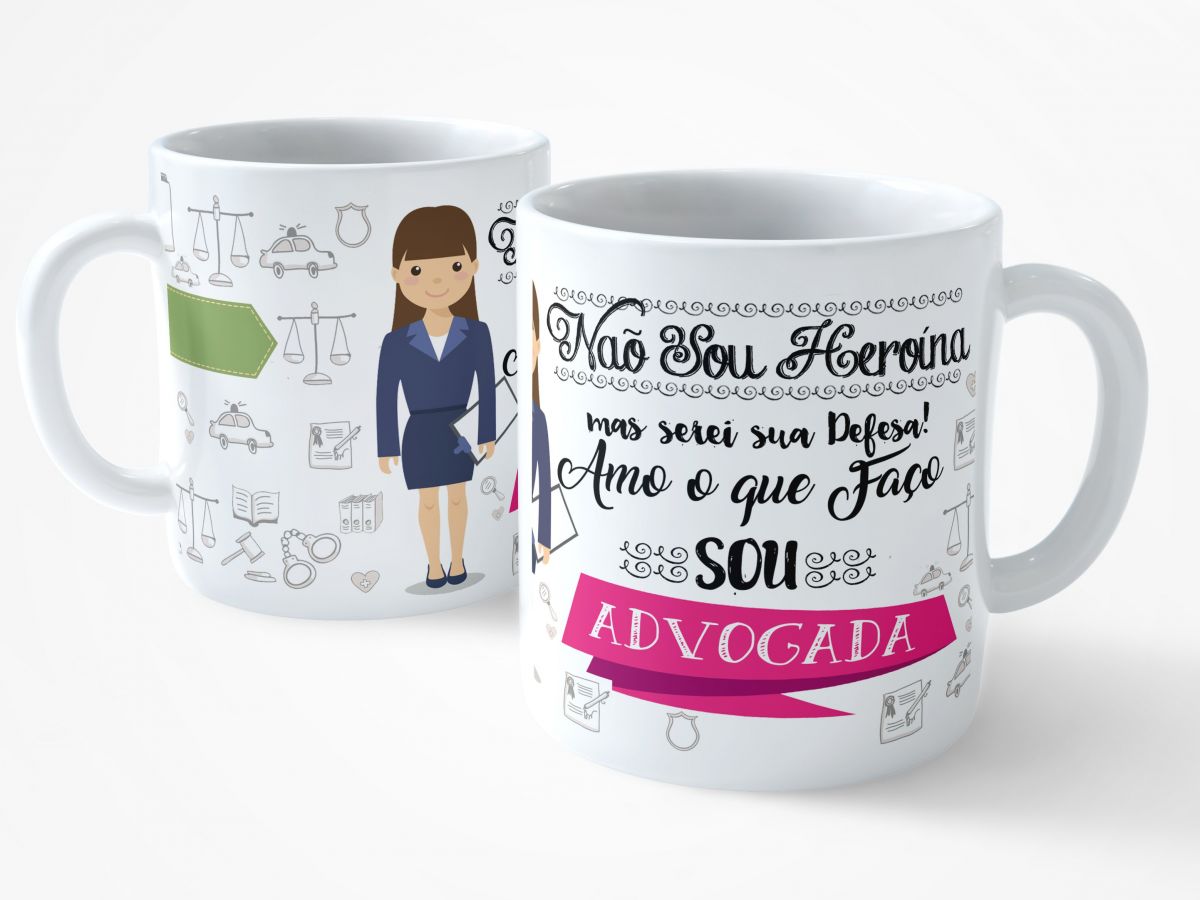 Caneca Advogado e Advogada - Floripa Presentes - Canecas, camisetas em ...